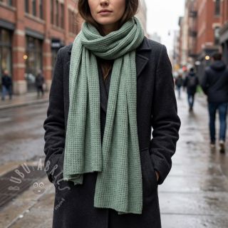 Dzianina swetrowa Angora honey ocean green