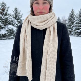 Dzianina swetrowa Angora honey off white