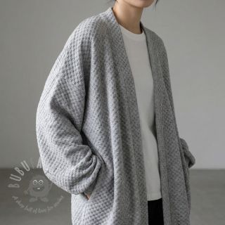 Dzianina swetrowa Angora honey light grey