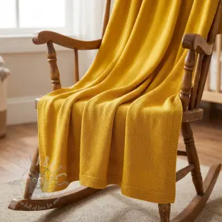 Dzianina swetrowa BABY KNIT ochre