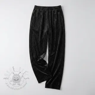 Tkanina elastyczny aksamit VELVET LUREX Stripe black