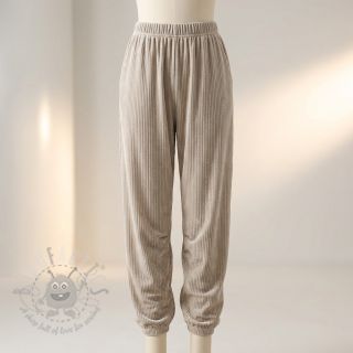 Tkanina elastyczny aksamit VELVET LUREX Stripe beige