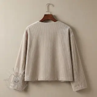 Tkanina elastyczny aksamit VELVET LUREX Stripe beige
