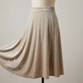 Tkanina elastyczny aksamit VELVET LUREX Stripe beige