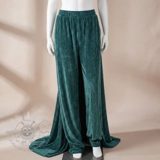 Tkanina elastyczny aksamit VELVET LUREX Stripe forest green