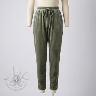 Tkanina elastyczny aksamit VELVET LUREX Stripe camo green