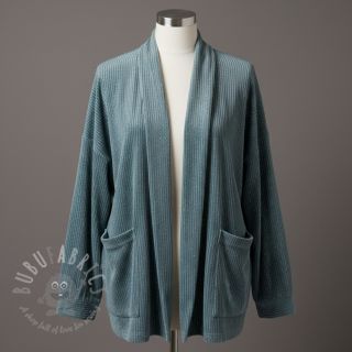 Tkanina elastyczny aksamit VELVET LUREX Stripe ocean green