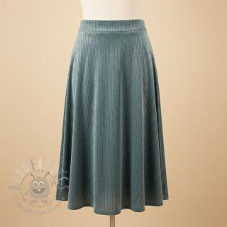 Tkanina elastyczny aksamit VELVET LUREX Stripe ocean green