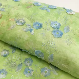 Bawełniana tkanina TIE DYE EMBROIDERY Poppy design V
