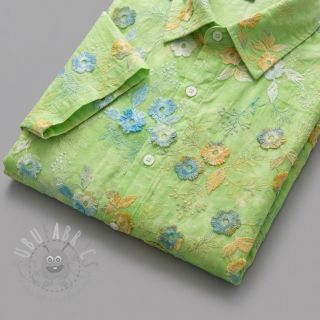 Bawełniana tkanina TIE DYE EMBROIDERY Poppy design V