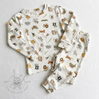 Jersey Animals white digital print ORGANIC