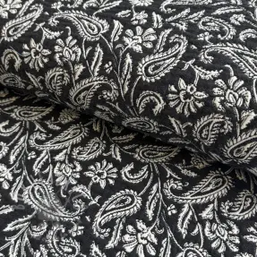 Tkanina dekoracyjna jacquard Mumbai allover noir