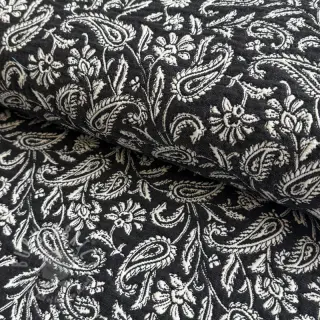 Tkanina dekoracyjna jacquard Mumbai allover noir