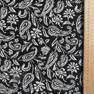Tkanina dekoracyjna jacquard Mumbai allover noir