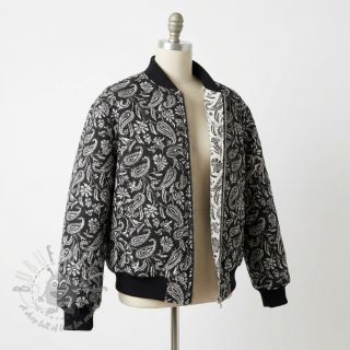 Tkanina dekoracyjna jacquard Mumbai allover noir