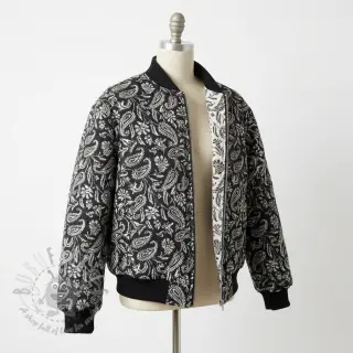 Tkanina dekoracyjna jacquard Mumbai allover noir
