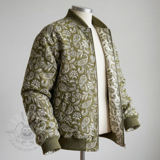 Tkanina dekoracyjna jacquard Mumbai allover kaki