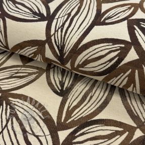 Tkanina dekoracyjna jacquard Folia chocolat