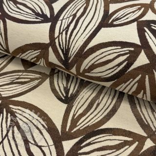Tkanina dekoracyjna jacquard Folia chocolat