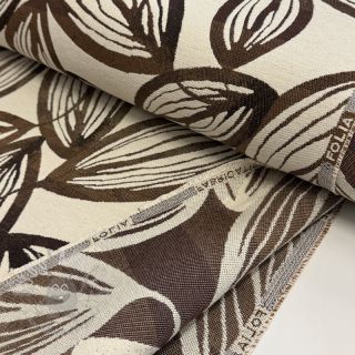Tkanina dekoracyjna jacquard Folia chocolat