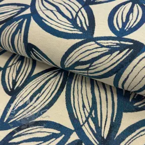 Tkanina dekoracyjna jacquard Folia bleu