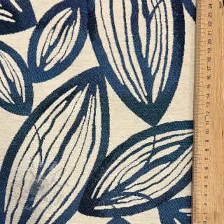 Tkanina dekoracyjna jacquard Folia bleu
