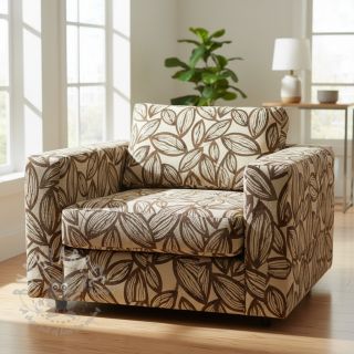 Tkanina dekoracyjna jacquard Folia chocolat