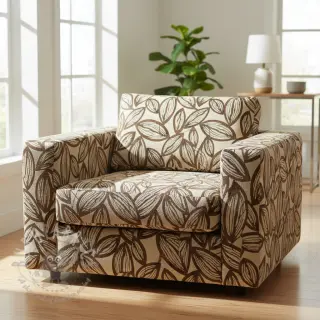 Tkanina dekoracyjna jacquard Folia chocolat