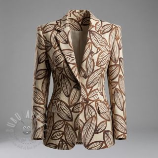 Tkanina dekoracyjna jacquard Folia chocolat