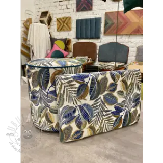 Tkanina dekoracyjna jacquard Cacao allover bleu