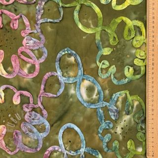 Bawełniana tkanina TIE DYE EMBROIDERY Elise tape design A