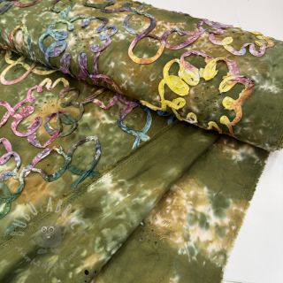Bawełniana tkanina TIE DYE EMBROIDERY Elise tape design A