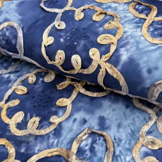 Bawełniana tkanina TIE DYE EMBROIDERY Elise tape design D