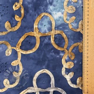 Bawełniana tkanina TIE DYE EMBROIDERY Elise tape design D