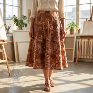 Bawełniana tkanina TIE DYE EMBROIDERY Elise tape design B