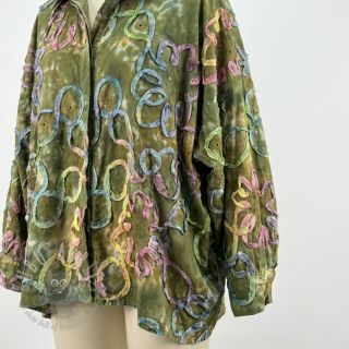 Bawełniana tkanina TIE DYE EMBROIDERY Elise tape design A