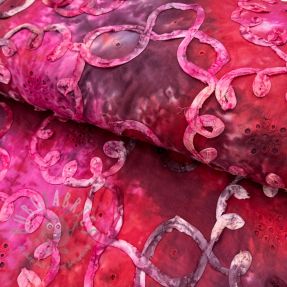 Bawełniana tkanina TIE DYE EMBROIDERY Elise tape design E