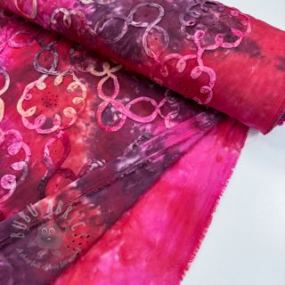 Bawełniana tkanina TIE DYE EMBROIDERY Elise tape design E