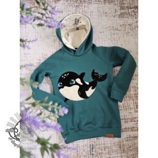 Dresówka drapana JOGGING petrol