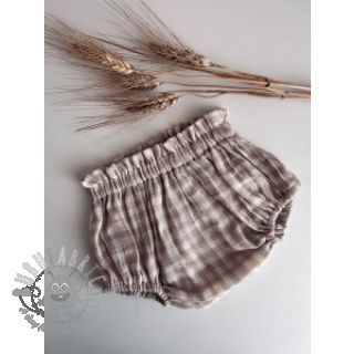 Muślin double gauze Double sided CHECKS MINI sand