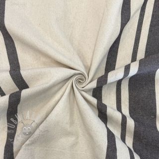 Tkanina dekoracyjna Bernadette stripe coffee