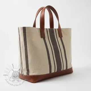 Tkanina dekoracyjna Bernadette stripe coffee