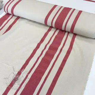 Tkanina dekoracyjna Bernadette stripe rouge