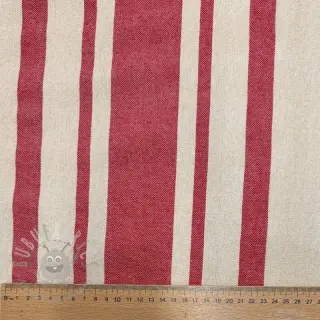 Tkanina dekoracyjna Bernadette stripe rouge