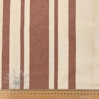 Tkanina dekoracyjna Bernadette stripe terracotta