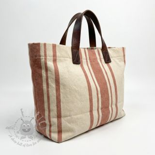 Tkanina dekoracyjna Bernadette stripe terracotta