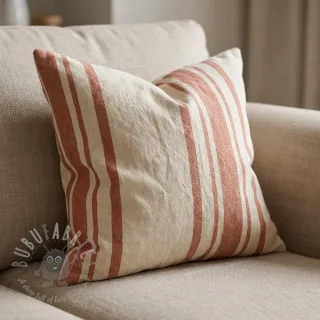 Tkanina dekoracyjna Bernadette stripe terracotta