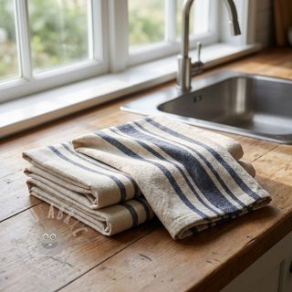 Tkanina dekoracyjna Bernadette stripe indigo