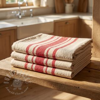 Tkanina dekoracyjna Bernadette stripe rouge