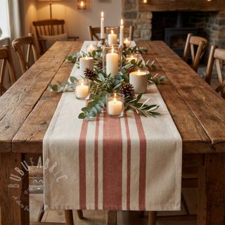 Tkanina dekoracyjna Bernadette stripe terracotta